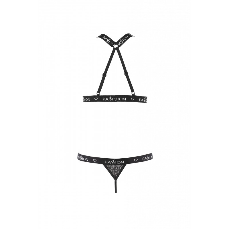 Passion Devil Mirajane - nyitott melltartó szett (fekete) 42720 termék bemutató kép