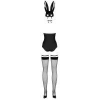 Obsessive OB7008 Sexy Bunny - nyuszilány jelmez (fekete) 53746 termék bemutató kép