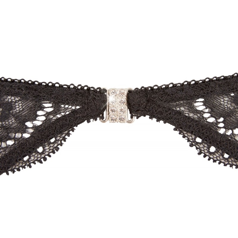 Abierta Fina - csillogó csipke varázs - melltartó szett (fekete) 79296 termék bemutató kép