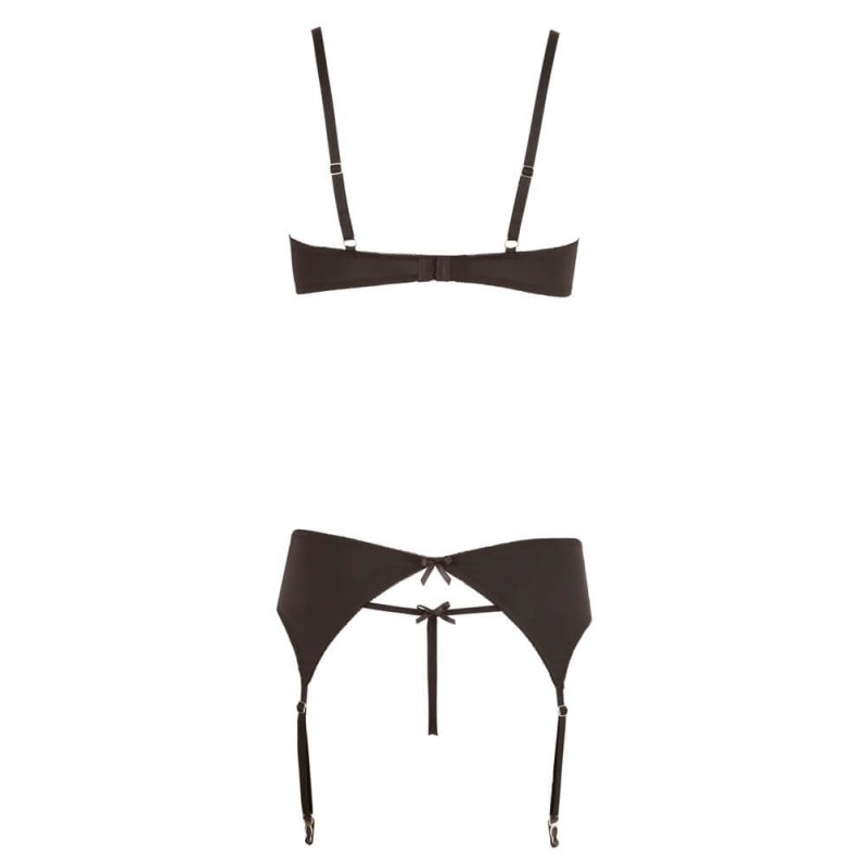 Abierta Fina - csillogó köves fehérnemű szett (fekete) 63544 termék bemutató kép