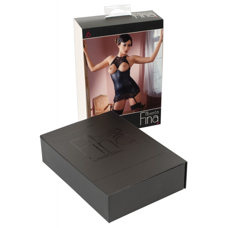 Abierta Fina - merész csillogás - miniruha (fekete) 79391 termék bemutató kép