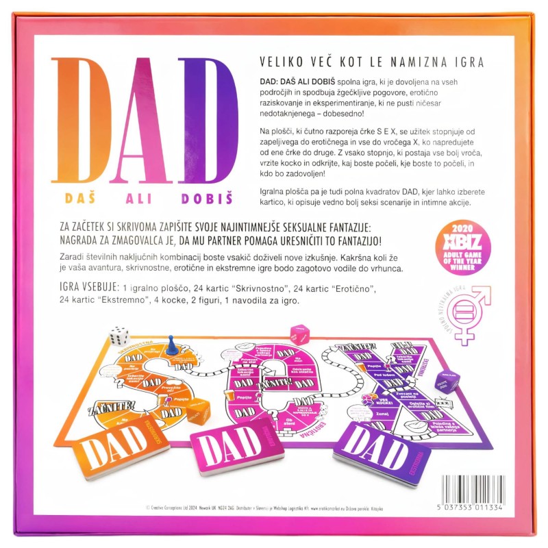 AVK: Adsz Vagy Kapsz - felnőtt szex társasjáték (szlovén nyelven) 124498 termék bemutató kép