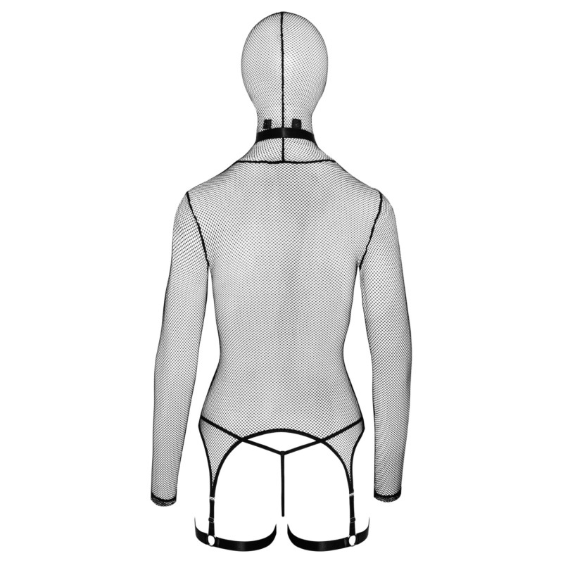 Bad Kitty - BDSM áttetsző necc szett korbáccsal (fekete) 126914 termék bemutató kép