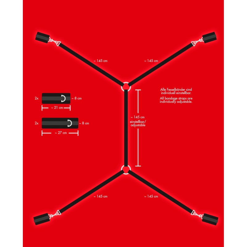 Bad Kitty - plüss ágyhoz kötöző szett (5 részes) 18654 termék bemutató kép