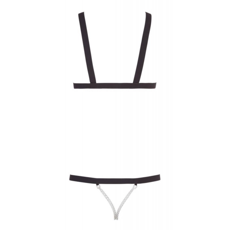Bad Kitty - fekete szegecses pántos body (S-L) 64946 termék bemutató kép
