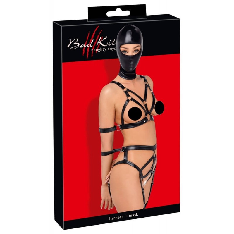 Bad Kitty - testhám szett és maszk (fekete) 90549 termék bemutató kép