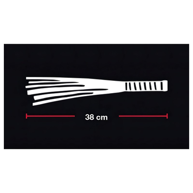 Bad Kitty - Velúrbőr korbács (piros) 110999 termék bemutató kép