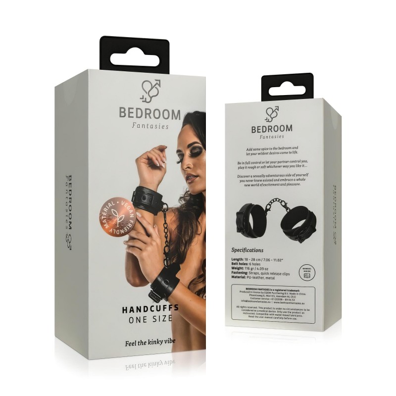 Bedroom Fantasies - csukló bilincs lánccal (fekete) 109952 termék bemutató kép