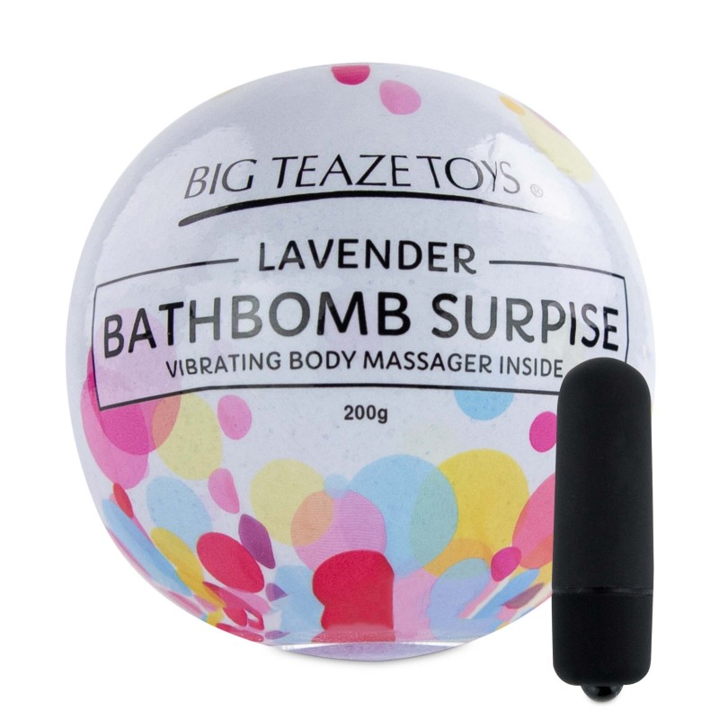 Big Teaze Toys - fürdőbombába rejtett minivibrátor (levendula) 33832 termék bemutató kép