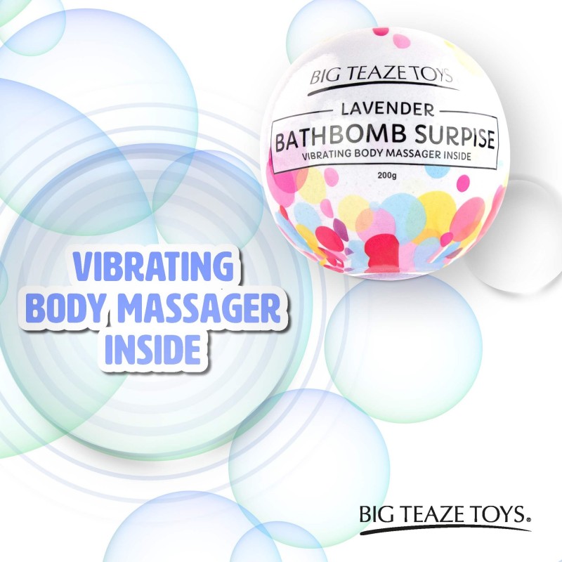 Big Teaze Toys - fürdőbombába rejtett minivibrátor (levendula) 33836 termék bemutató kép