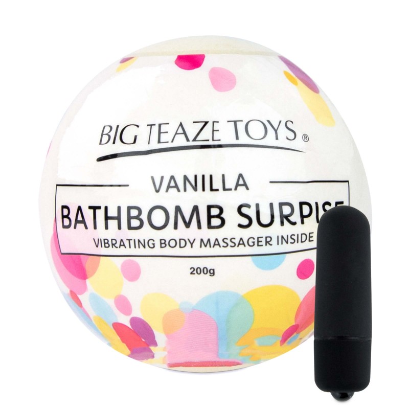 Big Teaze Toys - fürdőbombába rejtett minivibrátor (vanília) 33838 termék bemutató kép