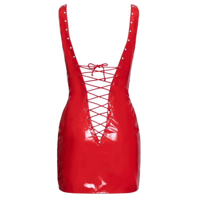Black Level - fűzős lakk miniruha (piros) 59997 termék bemutató kép