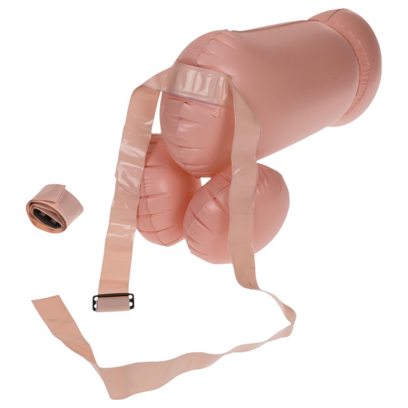 Cock Fighting - felfújható felcsatolható pénisz (natúr) 100077 termék bemutató kép