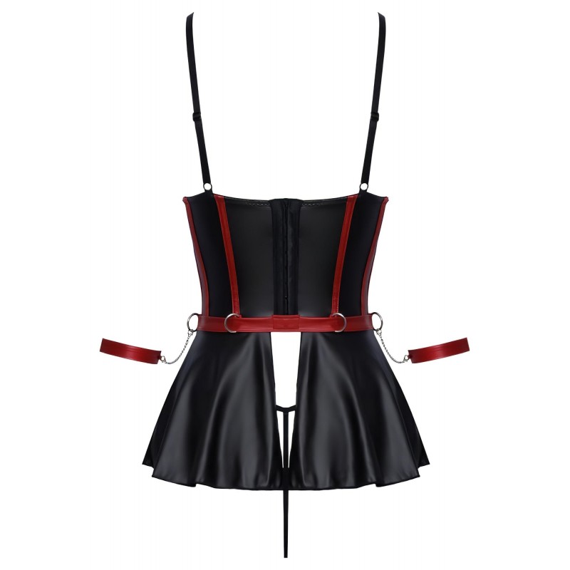 Cottelli Bondage - fényes szett és kar bilincs (fekete) 109931 termék bemutató kép