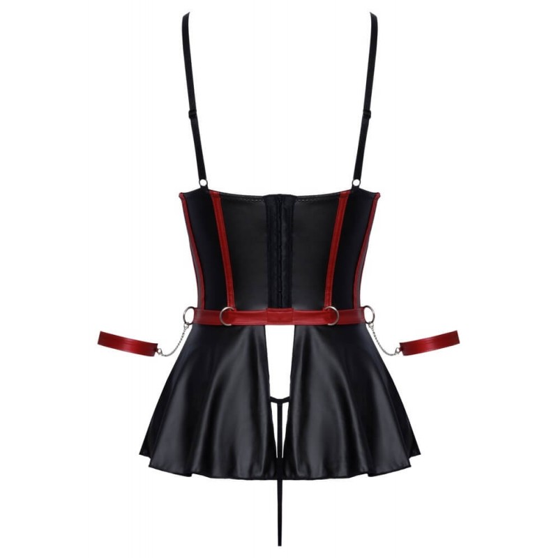 Cottelli Bondage - fényes szett és kar bilincs (fekete) 80273 termék bemutató kép