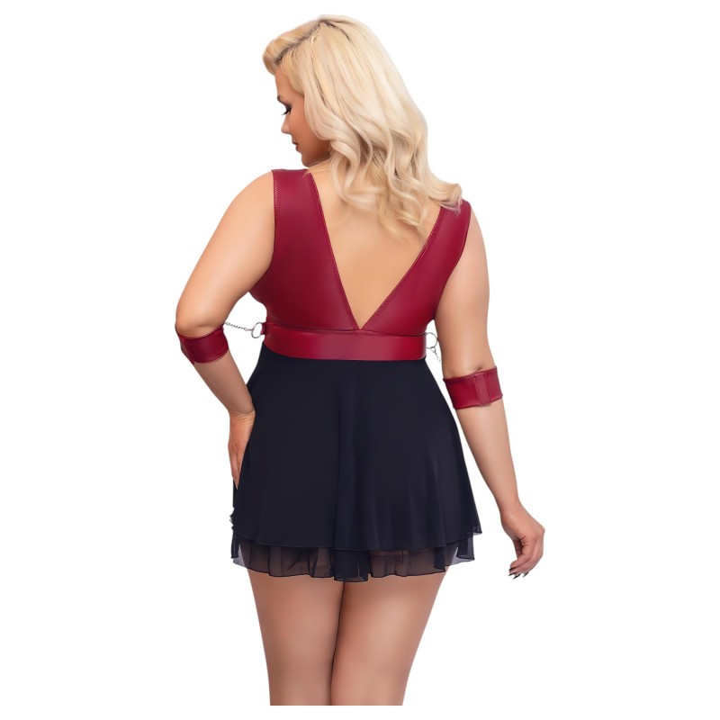 Cottelli Bondage Plus Size - babydoll (piros) 117984 termék bemutató kép