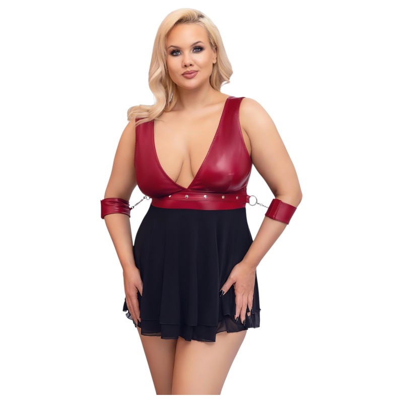Cottelli Bondage Plus Size - babydoll (piros) 101019 termék bemutató kép