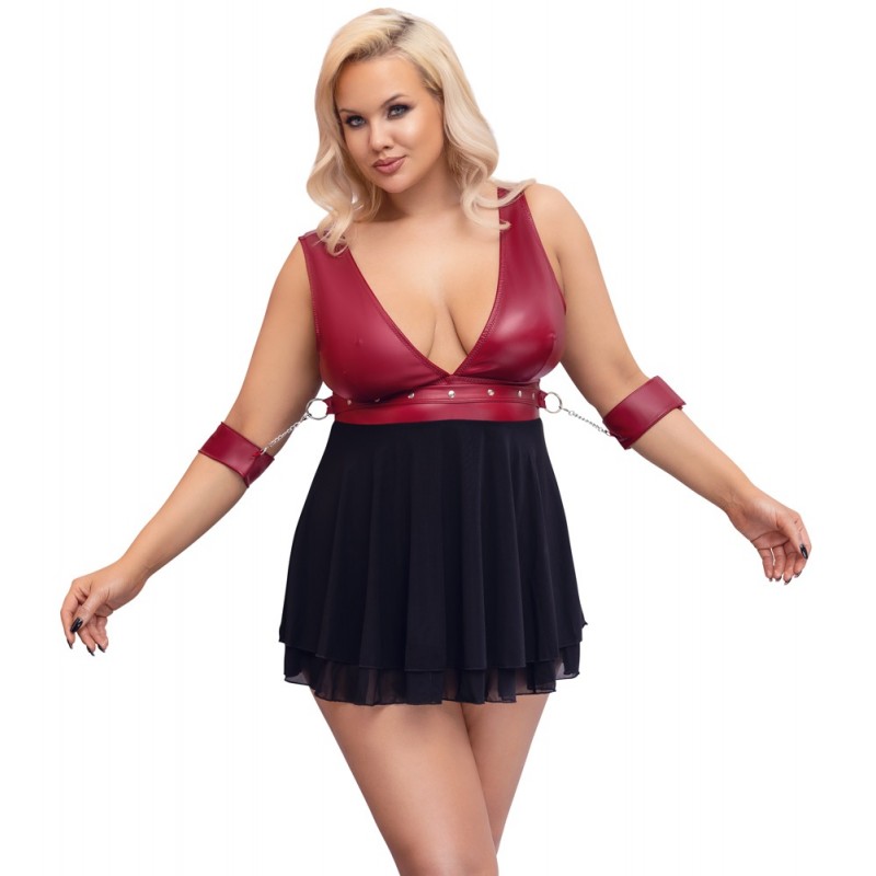 Cottelli Bondage Plus Size - babydoll (piros) 69755 termék bemutató kép