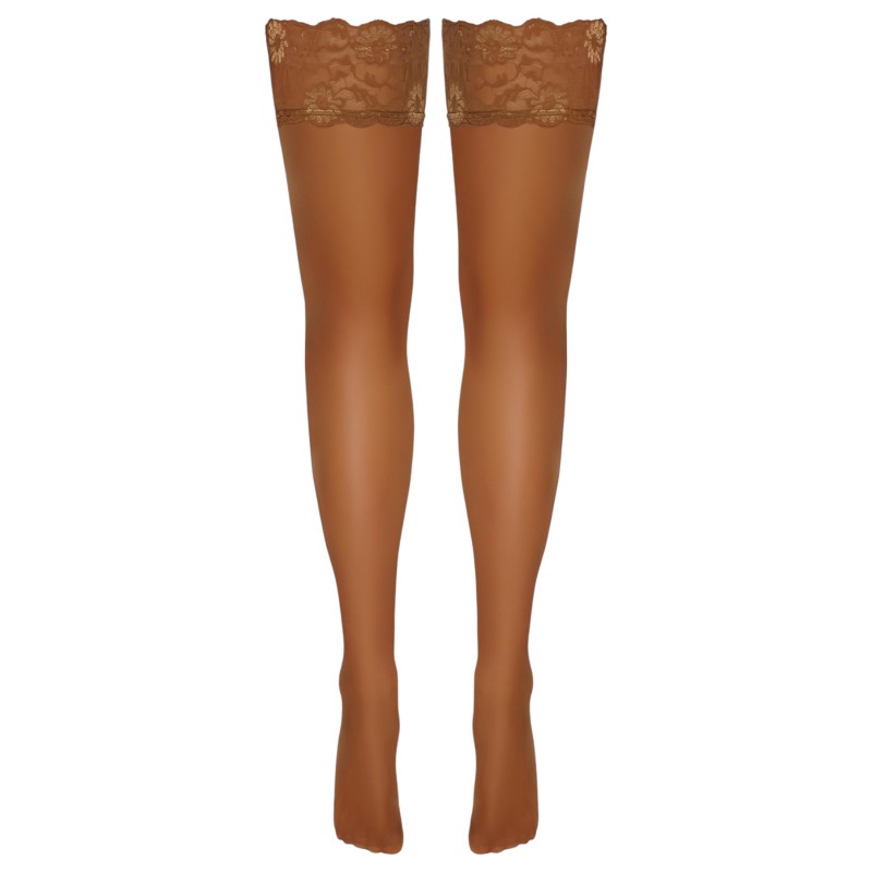 Cottelli - csipkés, virágos combfix (natúr) 118961 termék bemutató kép