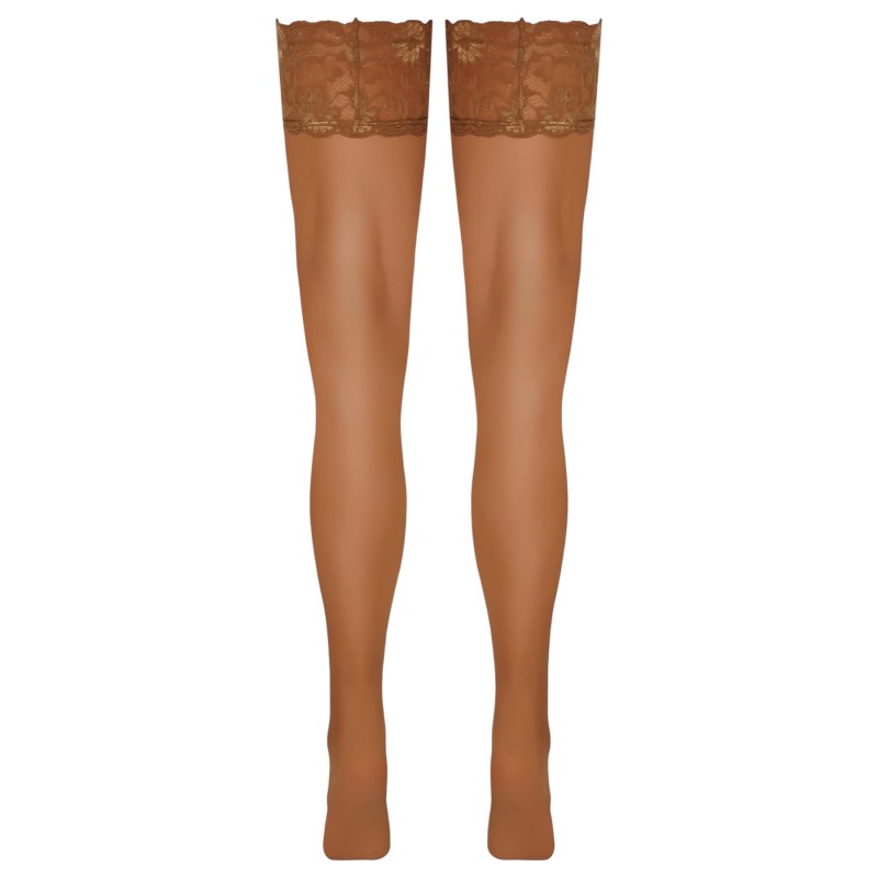 Cottelli - csipkés, virágos combfix (natúr) 118962 termék bemutató kép