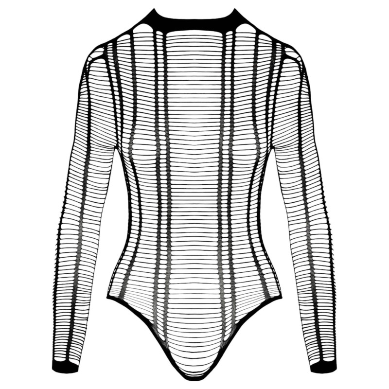 Cottelli - fekete csíkos nyitott body (S-L) 153474 termék bemutató kép