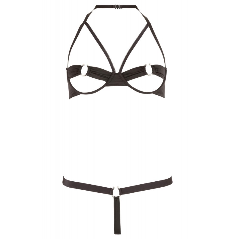 Cottelli - Fém gyűrűs melltartó szett (fekete) 12046 termék bemutató kép