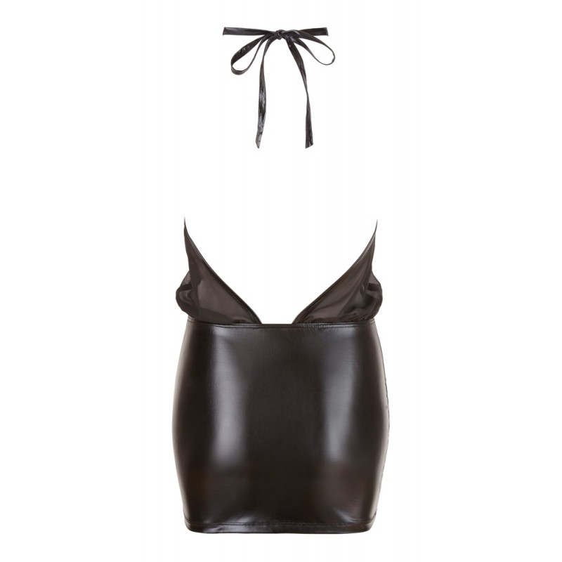 Cottelli - fényes chiffon ruha (fekete) 79236 termék bemutató kép