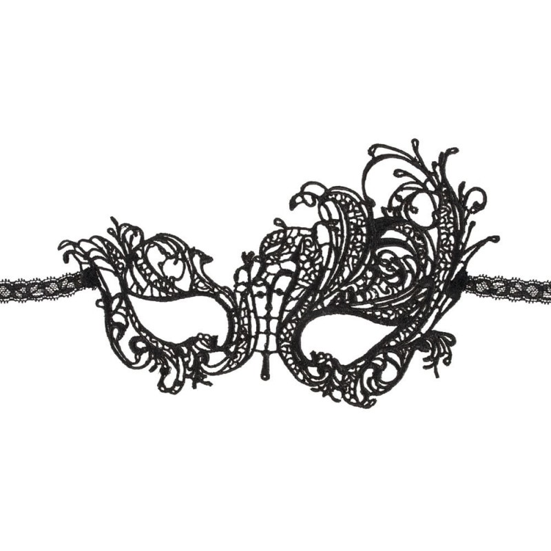Cottelli - Hímzett, aszimmetrikus maszk (fekete) 23364 termék bemutató kép