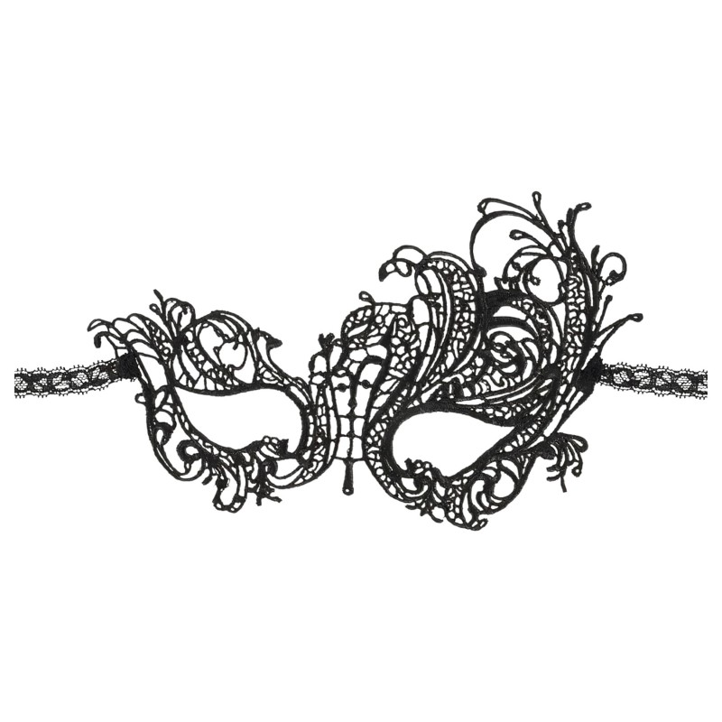 Cottelli - Hímzett, aszimmetrikus maszk (fekete) 105553 termék bemutató kép