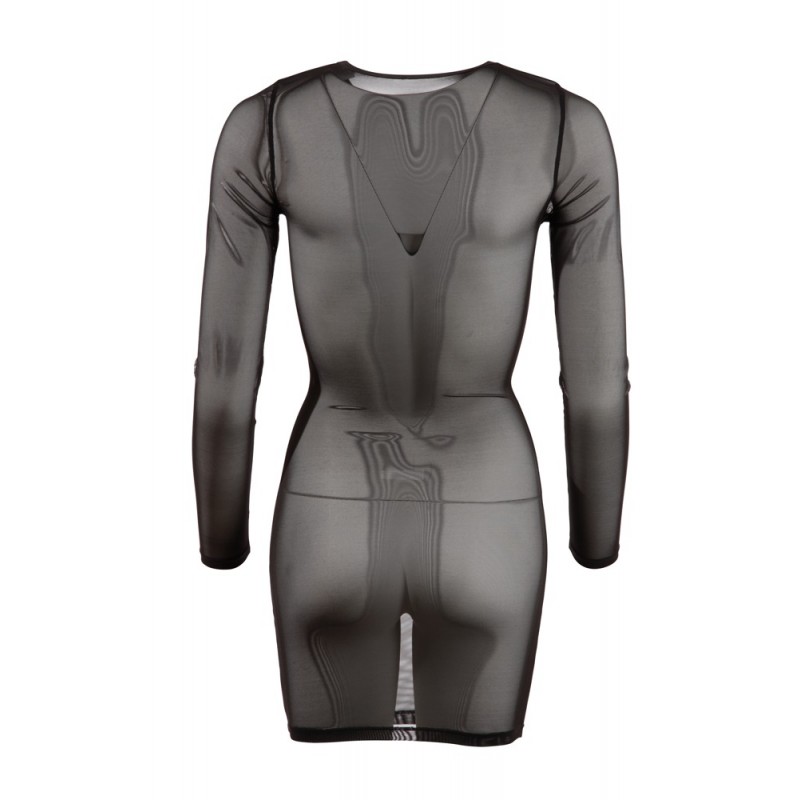 Cottelli - hosszúujjú, áttetsző ruha (fekete) 79605 termék bemutató kép