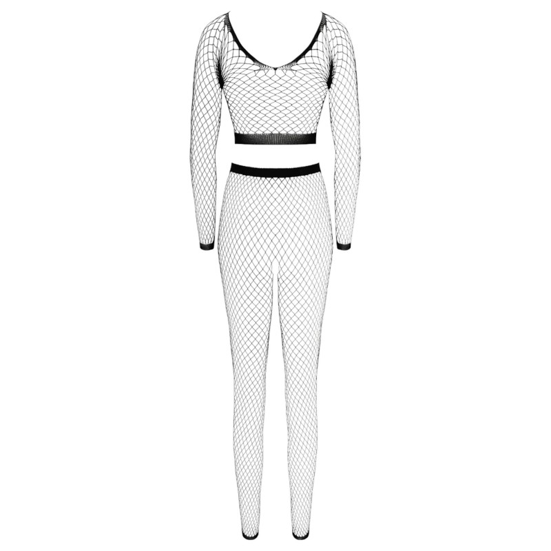 Cottelli - hosszúujjú hálós szett (fekete) - S-L 102772 termék bemutató kép