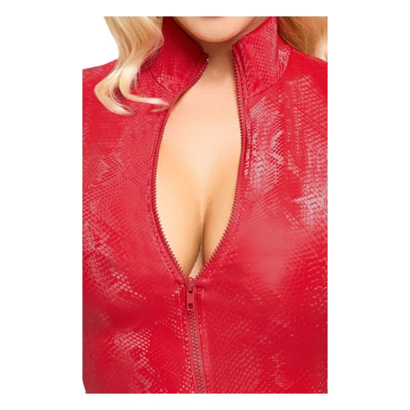 Cottelli - kígyóbőr mintás miniruha (piros) 95095 termék bemutató kép