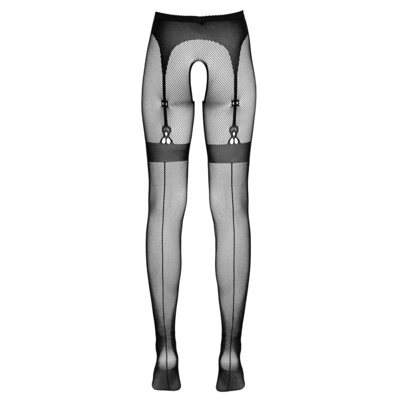 Cottelli Legwear - combfixes nyitott harisnya - fekete (S-L) 65168 termék bemutató kép