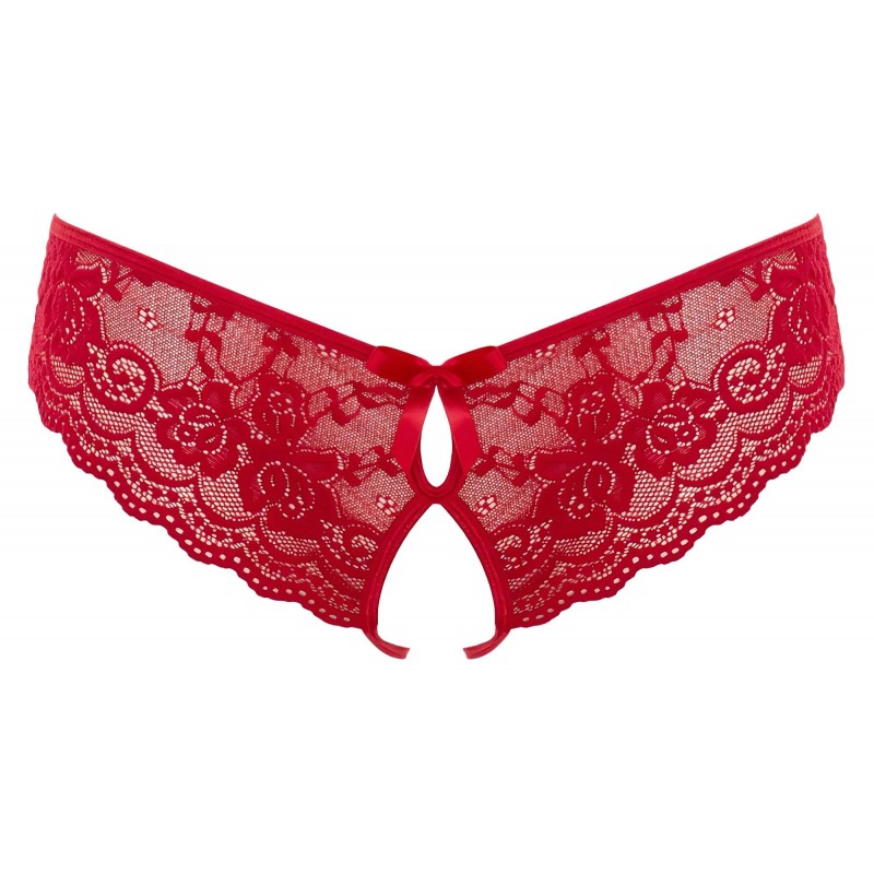 Cottelli - masnis nyitott női francia bugyi (piros) 110395 termék bemutató kép