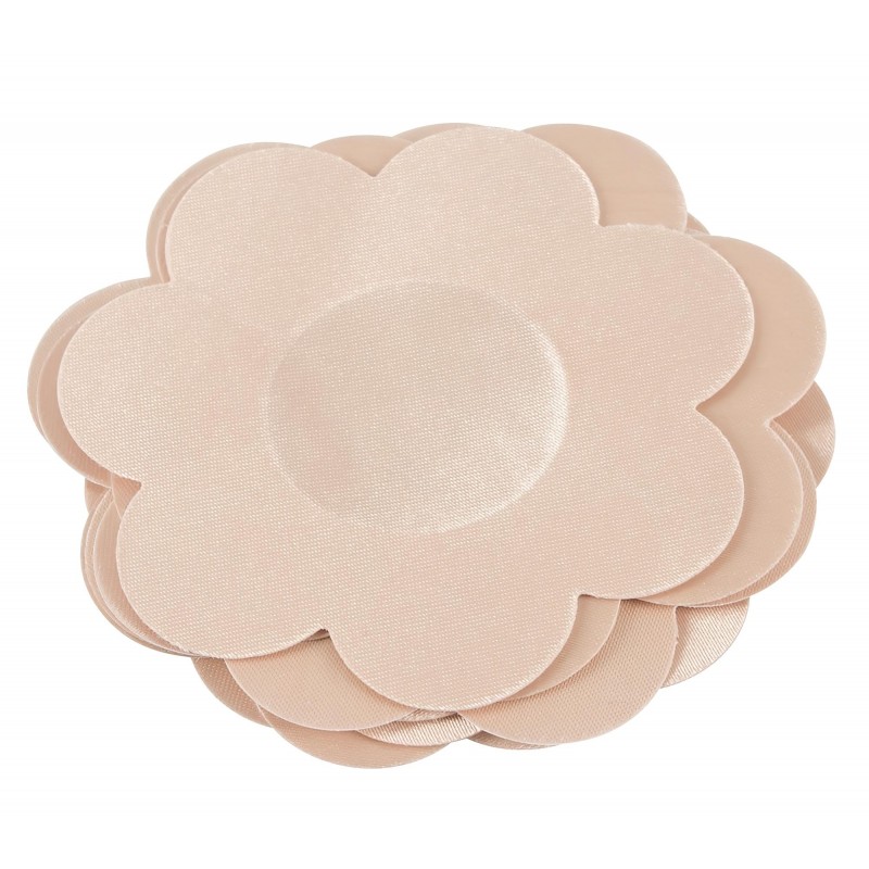 Cottelli Nipple Cover - virág mellbimbó tapasz (natúr, 12 db) 130666 termék bemutató kép