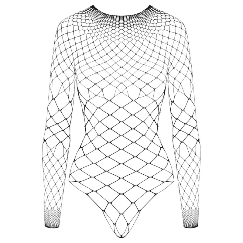 Cottelli - nyitott strasszos body (fekete) - S-L 102798 termék bemutató kép