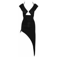 Cottelli Party - aszimmetrikus, gyűrűs ruha (fekete) 69744 termék bemutató kép