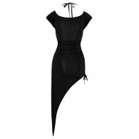Cottelli Party - aszimmetrikus, gyűrűs ruha (fekete) 69745 termék bemutató kép