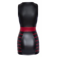 Cottelli Party - csíkos, testre simuló ruha (fekete-vörös) 49362 termék bemutató kép