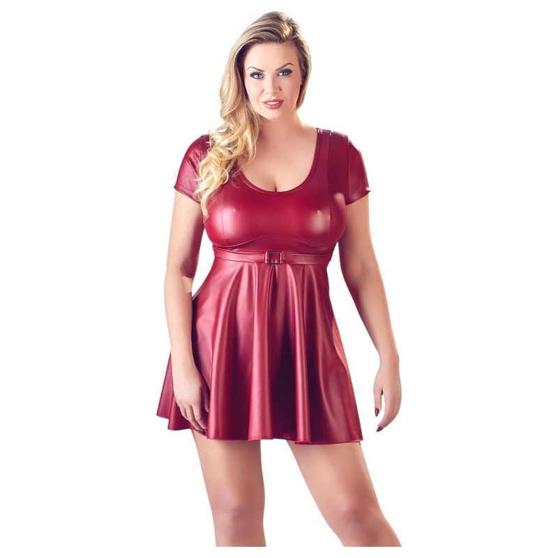 Cottelli Plus Size - A-vonalú miniruha (piros) 110820 termék bemutató kép