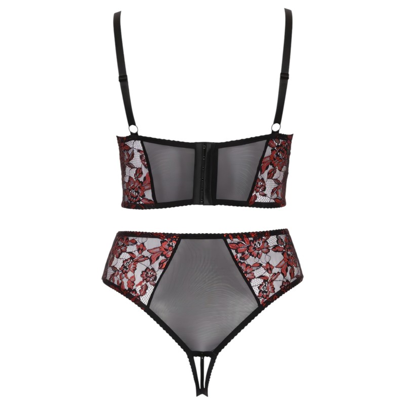 Cottelli Plus Size - állítható melltartó szett (piros) 168995 termék bemutató kép
