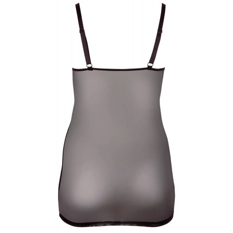 Cottelli Plus Size - csipkés átlátszó hálóing (fekete) 20922 termék bemutató kép