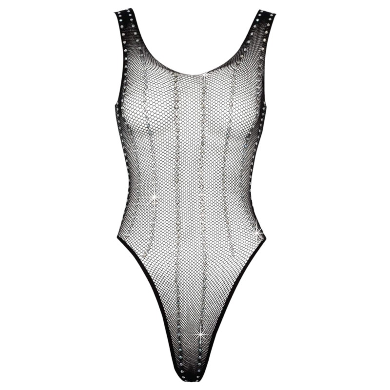 Cottelli - strasszos fekete necc body (S-L) 153416 termék bemutató kép