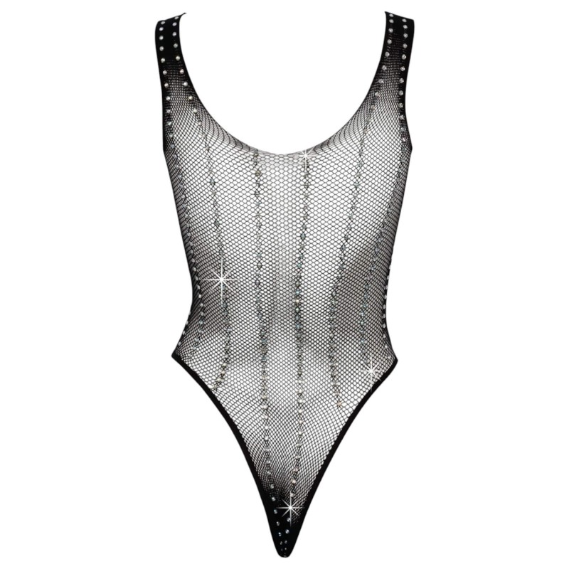 Cottelli - strasszos fekete necc body (S-L) 153417 termék bemutató kép