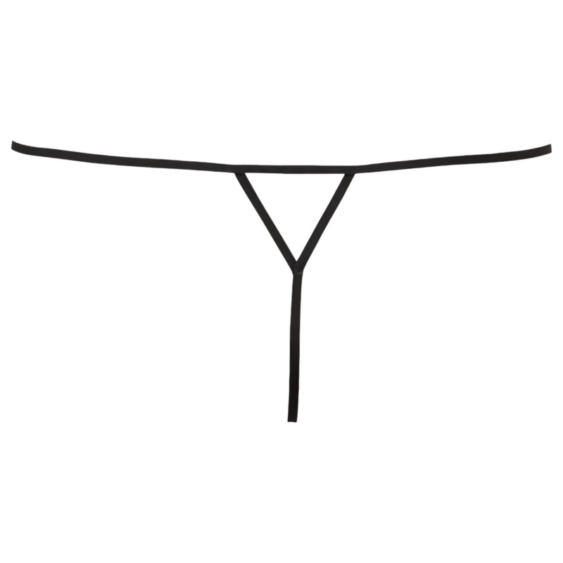 Cottelli - Strasszos női, nyitott tanga (fekete) 110759 termék bemutató kép