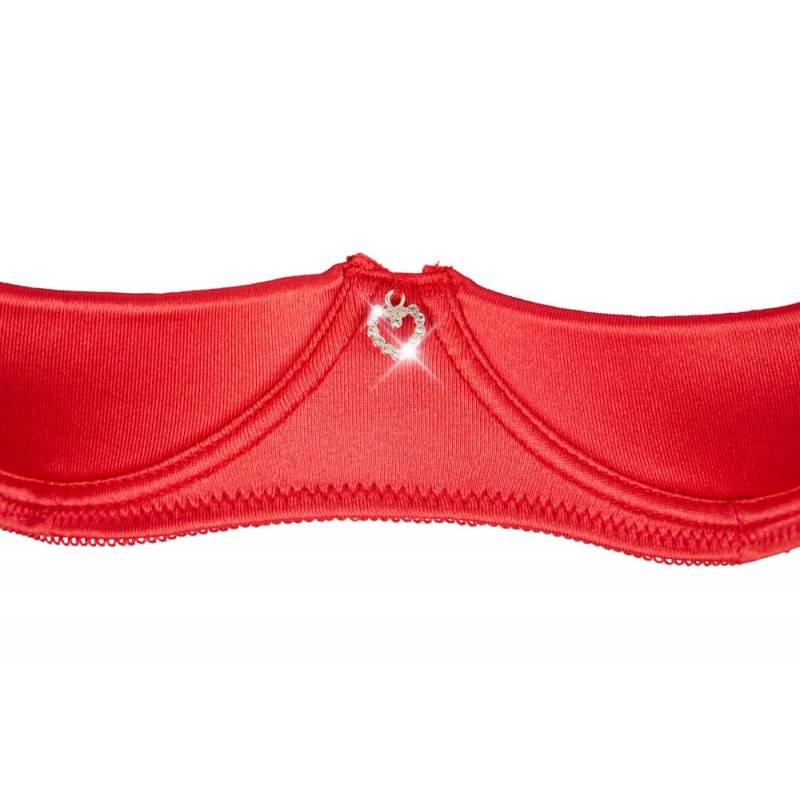 Cottelli - szíves nyitott mellemelő szett (piros) 17472 termék bemutató kép