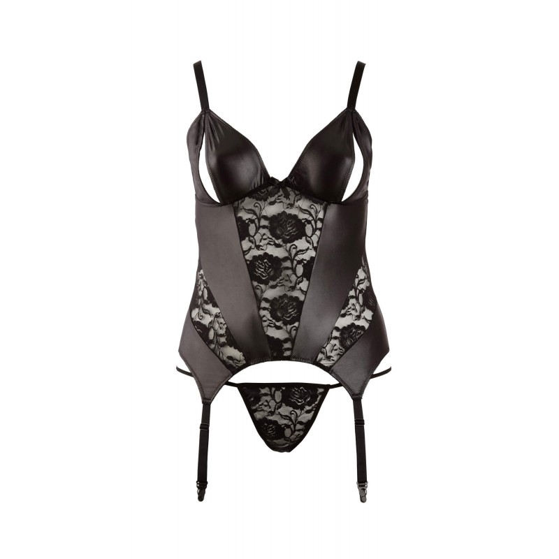 Cottelli - Virágos női felső, molett fazonban (fekete) 7951 termék bemutató kép