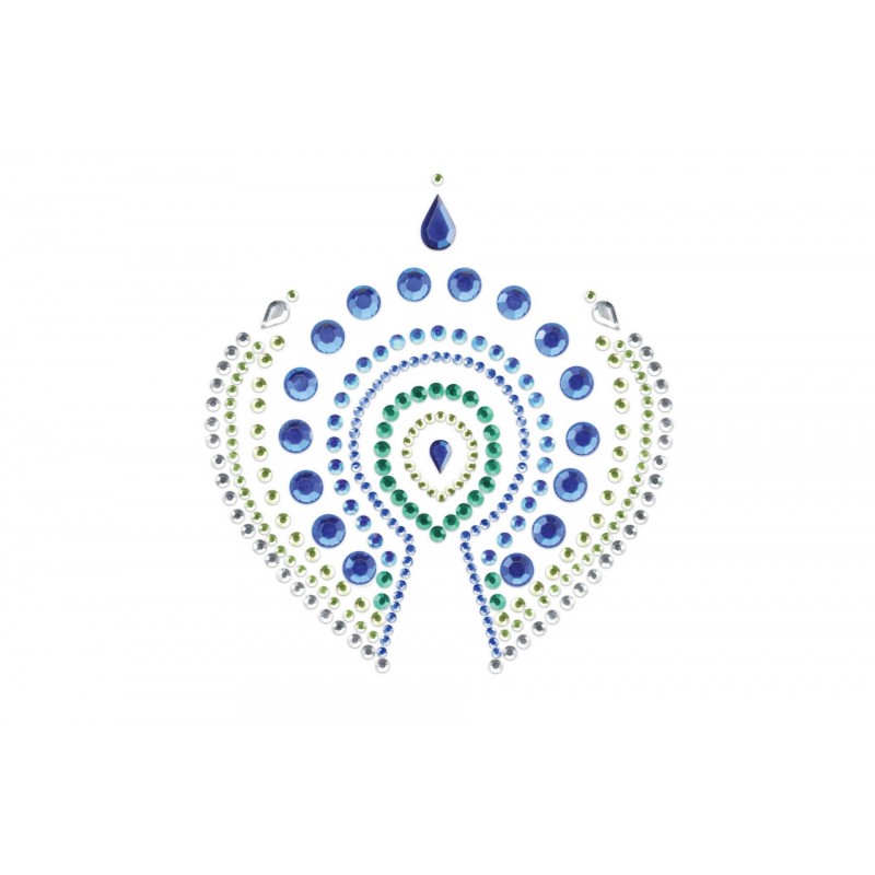 Csillogó gyémántok intim ékszer szett - 3 részes (kék) 9043 termék bemutató kép