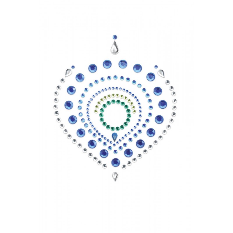 Csillogó gyémántok intim ékszer szett - 3 részes (zöld-kék) 9044 termék bemutató kép