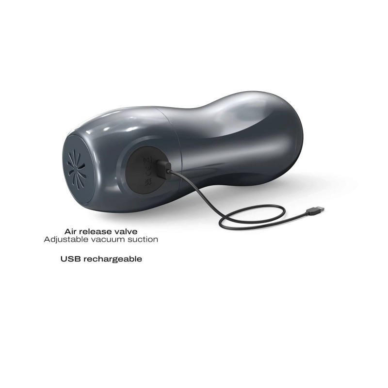 Dorcel Blowjoy Vibe - szívó és vibrációs akkus maszturbátor (szürke) 171174 termék bemutató kép